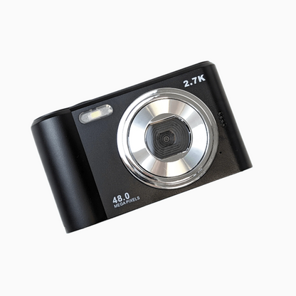 Retro Black Compact Digital Camera - Digicam