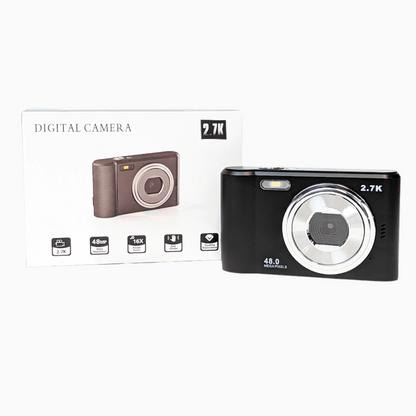 Retro Black Compact Digital Camera - Digicam