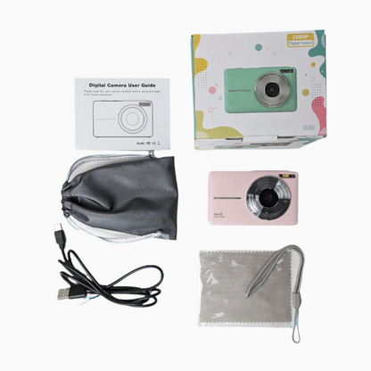 Retro Pink Compact Digital Camera - Digicam