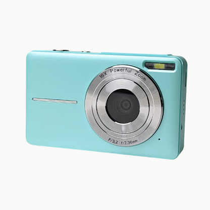 Retro Turquoise Compact Digital Camera - Digicam